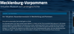 Screenshot Startseite Online Ausstellung
