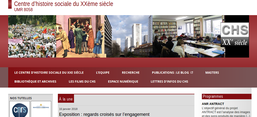 Screenshot der Website des Zentrums für Sozialgeschichte