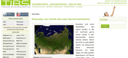 Seite "Russland, die UdSSR und ihre Nachfolgestaaten" des Tiroler Bildungsservice