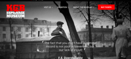 Screenshot von der Website des Museums auf kgbespionagemuseum.org