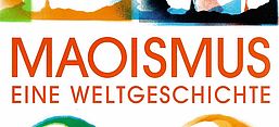 Auf dem Buchcover ist die Büste Maos vielfach abgebildet und in verschiedenen Farbtönen, in Blau, Grün und Orange, eingefärbt und stilisiert. 