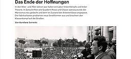 Screenshot Deutschlandfunk-Podcast "Niedergang der italienischen Linken"