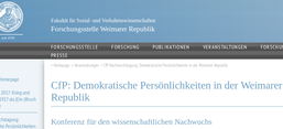 Screenhot der Website der Veranstaltung