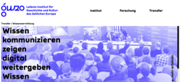 Screenshot der Instituts-Homepage
