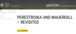 Screenhot: Online-Dossier "Mauerfall und Perestroika - Revisited" auf dekoder.org