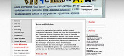 Screenshot der Website der Forschungsstelle Osteuropa 