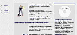 Screenshot des Bildungssevers D@dalos