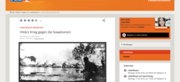 Screenshot der Sendungsseite zum Feature "Unternehmen Barbarossa - Hitlers Krieg gegen die Sowjetunion"