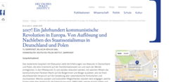 Screenshot der Veranstaltungsankündigung auf der Website des DPI