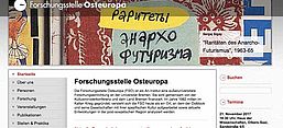 Forschungsstelle Osteuropa, Screenshot von der Website