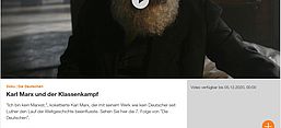 Screenshot ZDF-Doku Karl Marx und der Klassenkampf