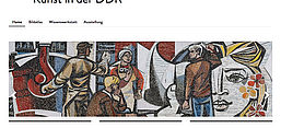 Kunst in der DDR, Screenshot von der Website