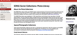 SCRSS Soviet Collections: Photo Library, Screenshot von der Website