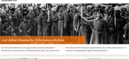 Screenshot der Website Themenportal Russland 1917, http://www.deutschlandradiokultur.de/russland-1917.2933.de.html