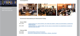 Screenshot der Website des Historischen Kollegs
