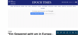 200 Jahre Karl Marx: Was wurde aus der kommunistischen Idee, Onlinedossier der Epoch Times Deutschland, Screenshot auf http://www.epochtimes.de/themen/kommunistische-idee-heute-und-gestern