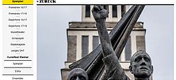 Screenshot der Ankündigung der Lesungen "Völker, hört die Signale"