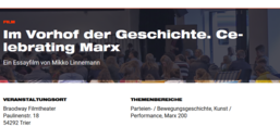 Ankündigung der Filmvorführung, Screenshot von rosalux.de