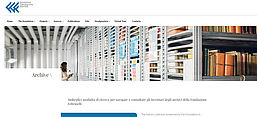 Screenshot der Webseite http://fondazionefeltrinelli.it/en/archive/