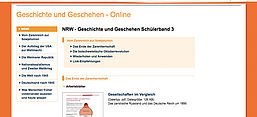 Geschichte und Geschehen Online: Vom Zarenreich zur Sowjetunion, Screenshot von der Website