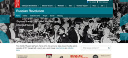 Screenshot des Onlinedossiers "Russian Revolution" auf der Website der British Library