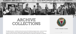 Screenshot der Website des Kansan Arkisto