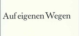 Cover des Buches "Auf eigenen Wegen, Suhrkamp