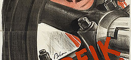 Österreichisches Uraufführungsplakat zum Film Streik (Statschka), Regie: Sergei Eisenstein, Plakatentwurf: Mihály Biró, 1925 