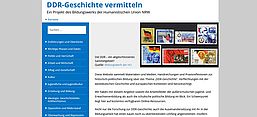 Screenshot des Online-Portals
