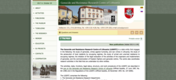 Screenshot der Website des Genocide and Resistance Research Centre of Lithuania