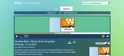 Screenshot der ARD Mediathek mit dem radioWissen-Feature "Die Mao-Bibel"