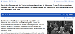 Screenshot von radio.cz
