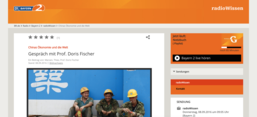 Screenshot der Website der Sendung "radioWissen"