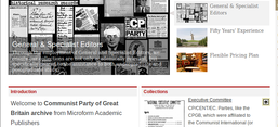Screenshot der Website des Archivs