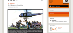 Screenshot der Sendungsseite des radioWissen-Features "Der Vietnamkrieg: Ein Albtraum in Indochina"