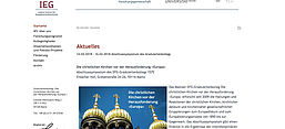 Ankündigung der Veranstaltung auf der Homepage des DFG-Graduiertenkollegs, Screenshot von der Website 