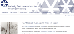 Ankündigung der Veranstaltung „1989: Abbau des Eisernen Vorhangs – Ende des Kommunismus?", Screenshot von bik.ac.at