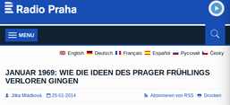 Screenshot von Radio Praha