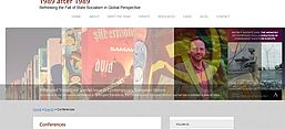 Screenshot der Website des Forschungsprojektes "1989 after 1989"