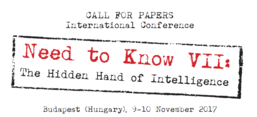 Logo der Konferenz "Need to Know VII: The Hidden Hand of Intelligence", Screenshot aus Call for Papers, https://ipn.gov.pl/pl/nauka/konferencje-naukowe/39541,CALL-FOR-PAPERS-International-Conference-Need-to-Know-VII-The-Hidden-Hand-of-Int.html