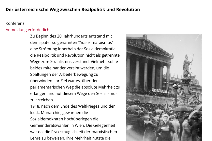 Screenshot der Website helle-panke.de