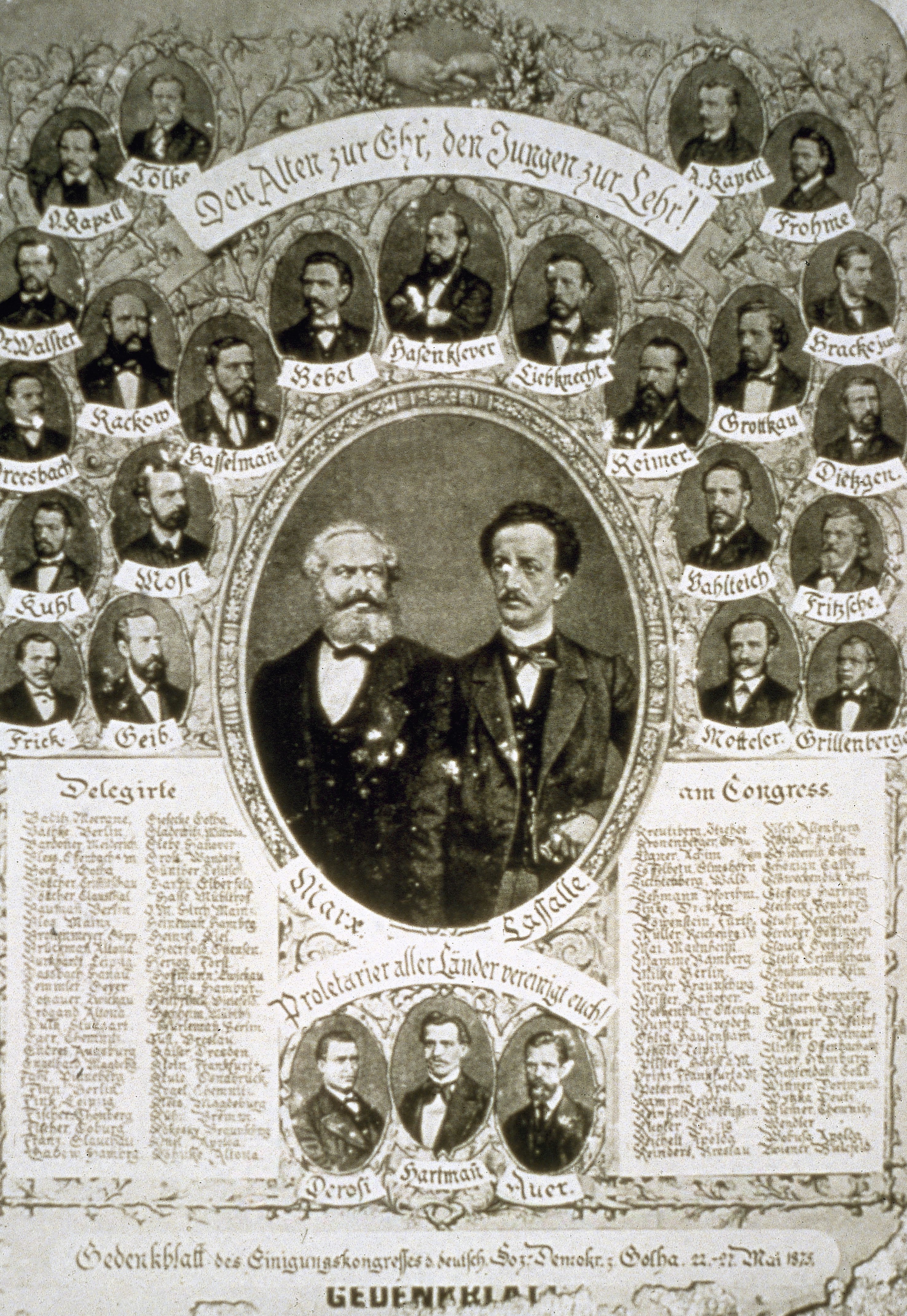 Gedenkblatt Gothaer Parteitag, Deutschland, picture alliance / Prisma Archivo