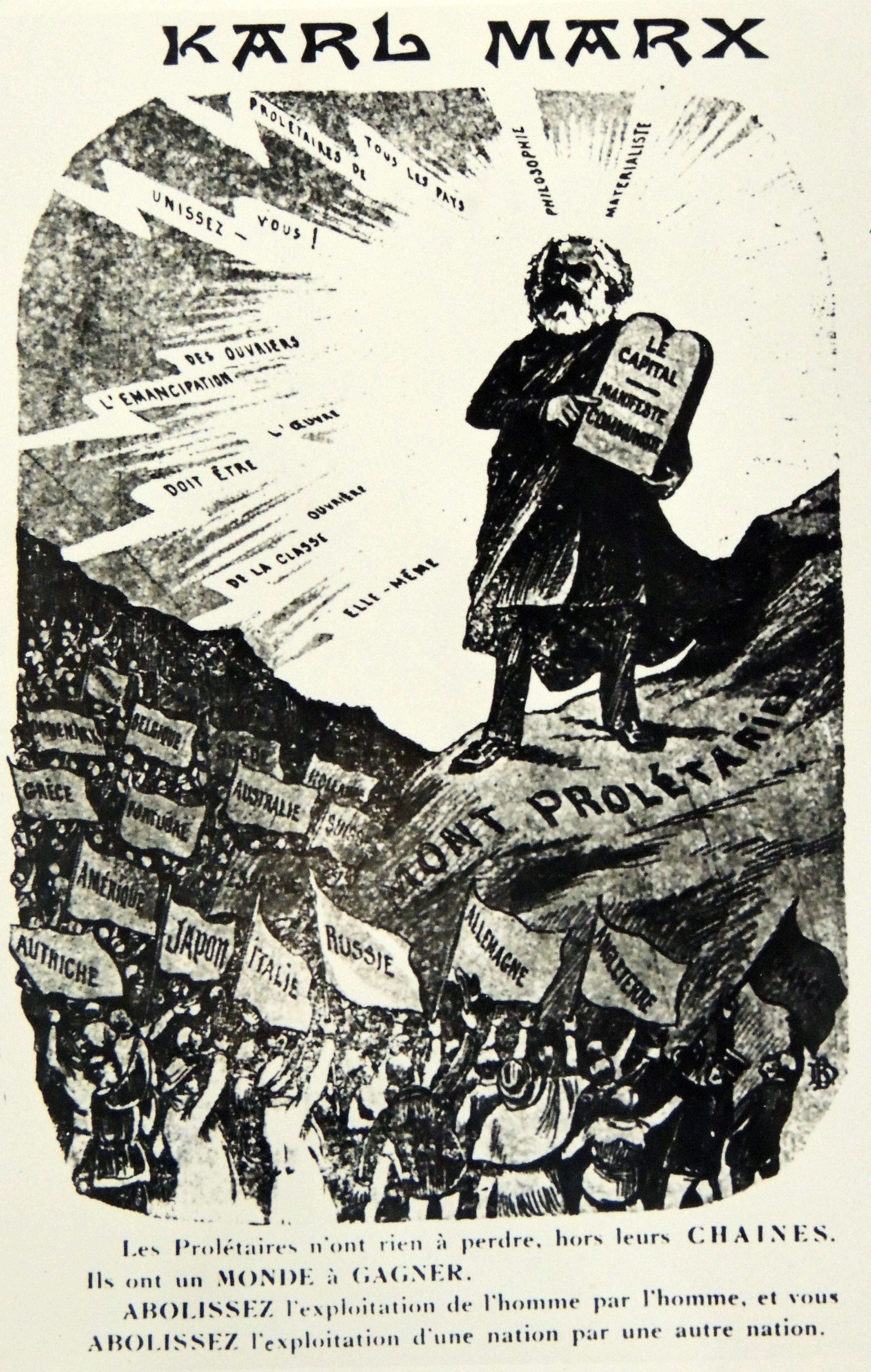 Zeitgenössische Marxkarikatur in einer französischen Publikation, picture alliance / United Archives/WHA 