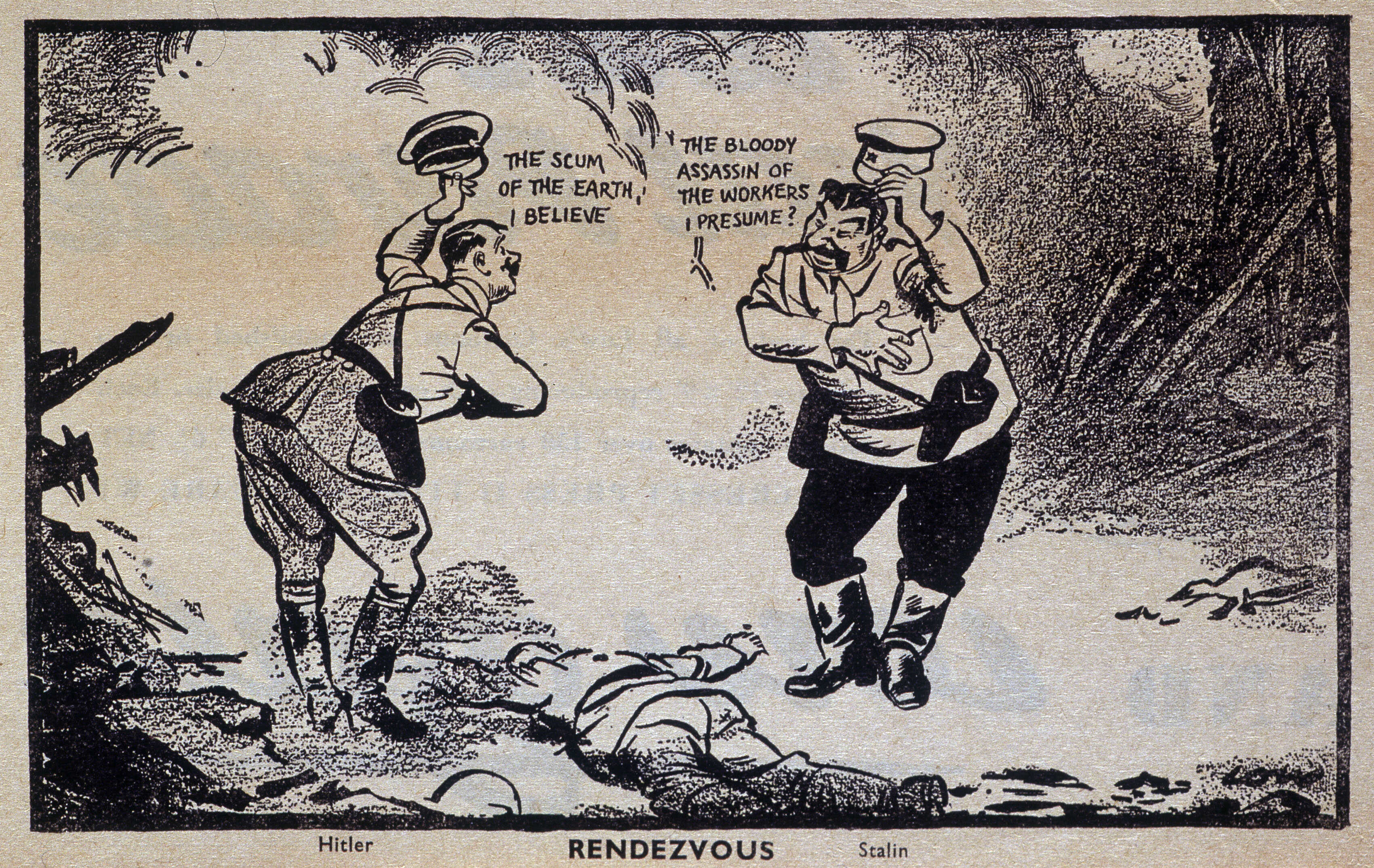 Englischsprachige Karikatur von David Low, The Evening Standard vom 20. September 1939 (GB), picture-alliance / maxppp