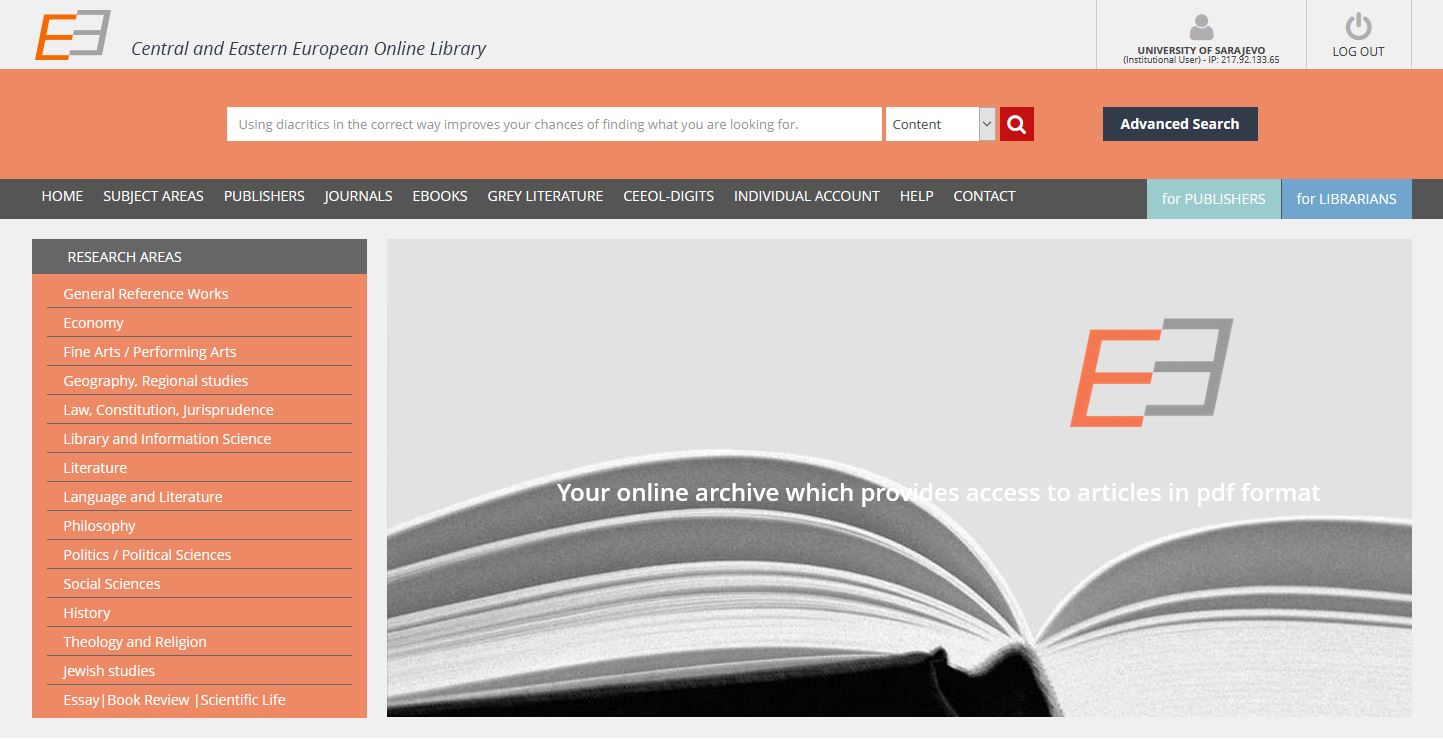 Screenshot der Webseite