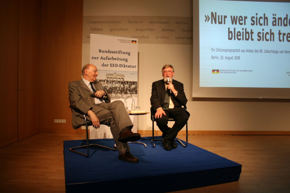 Zeitzeugengespräch mit Hermann Weber © Bundesstiftung Aufarbeitung 