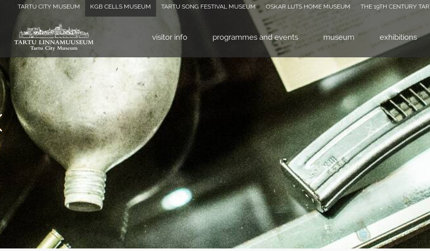 Screenshot der Website des Museums