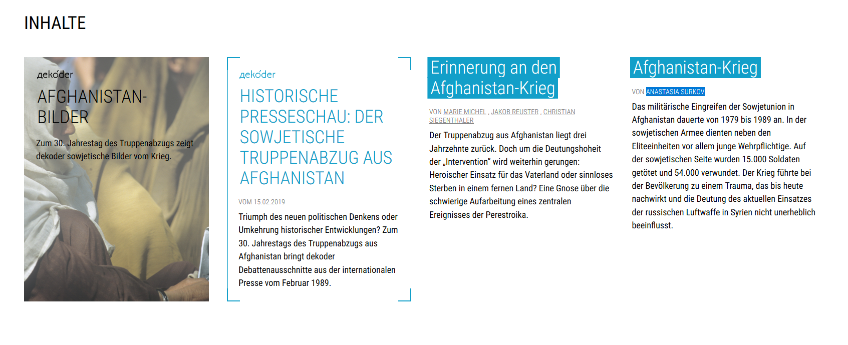 Screenshot von Startseite des Onlinedossiers auf dekoder.org