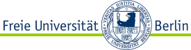 Das Bild zeigt das Logo der Freien Universität von Berlin. Blaue Schrift auf weißem Grund.