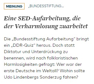 Illustrativ ohne inhaltliche Bedeutung: Screenshot der Website von Welt online mit dem Titel des Meinungsartikels der hier im weiteren Thema ist